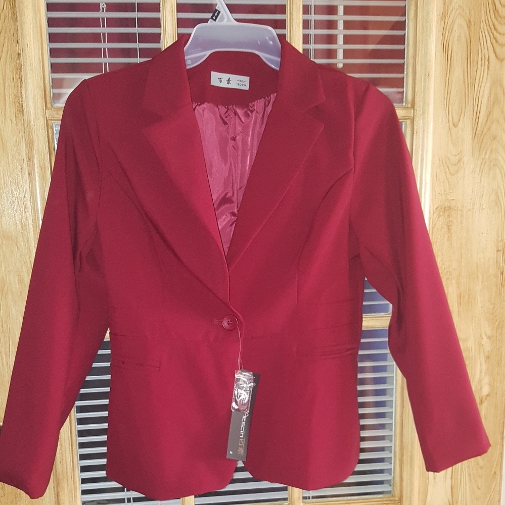 Burgundy blazer